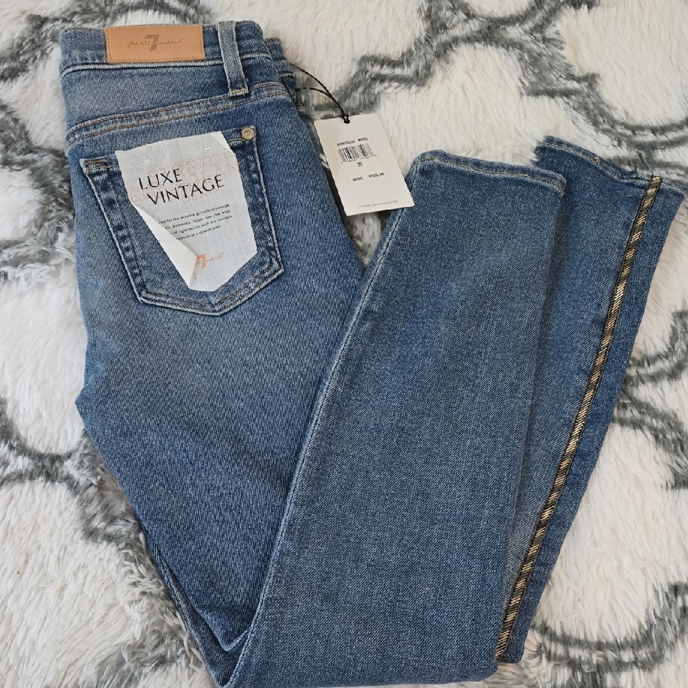 7 For All Mankind Luxe Vintage Skinny Jeans - Blue